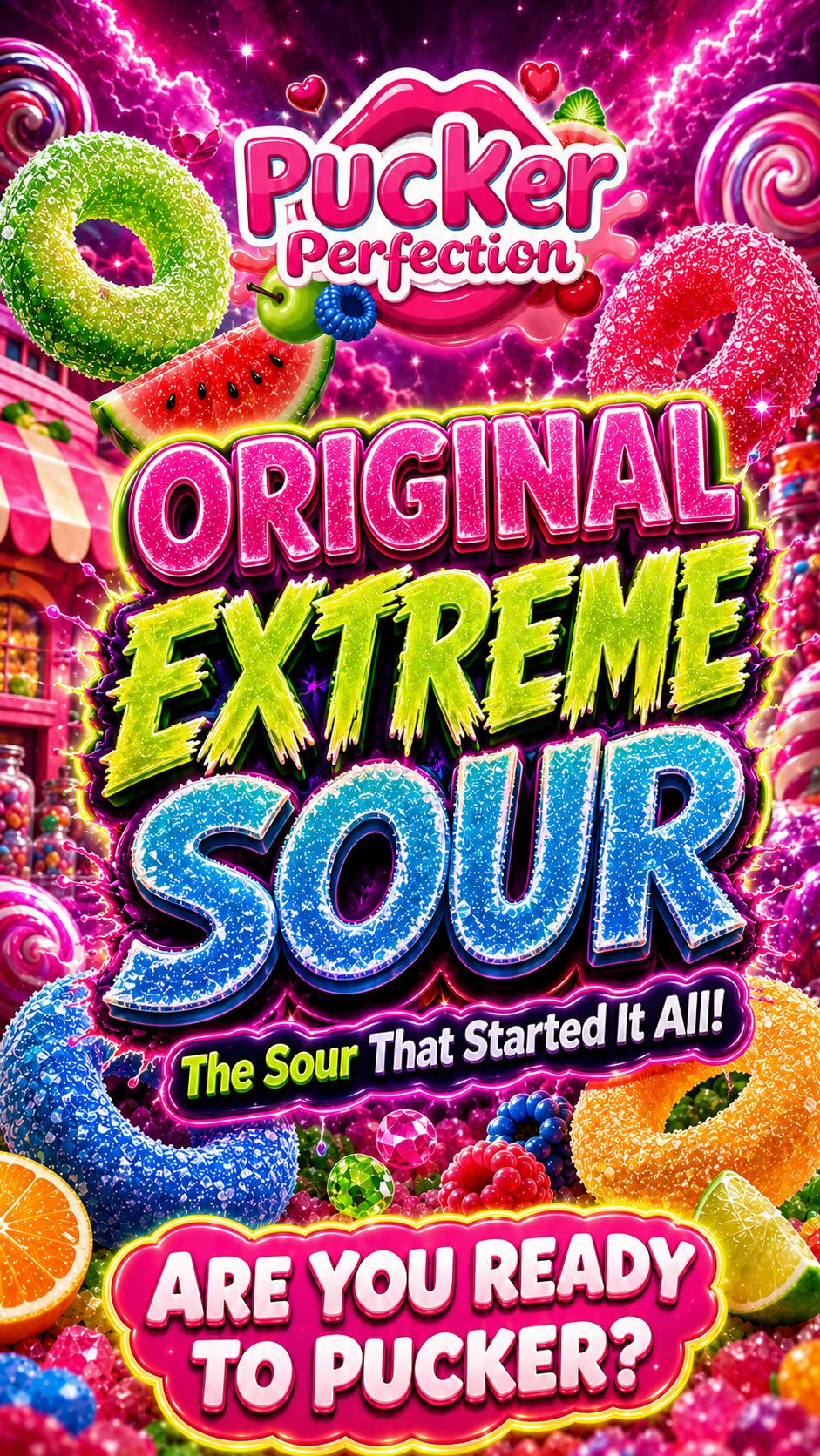 Pucker Extreme Sour – Maximum Pucker. Maximum Sour!