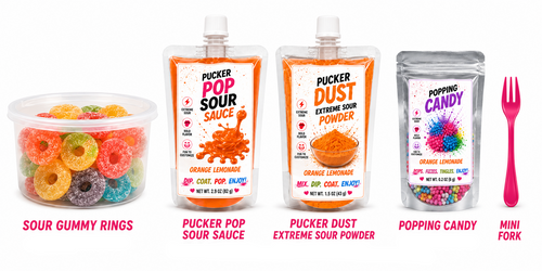 Orange Lemonade Extreme Sour Candy Kit