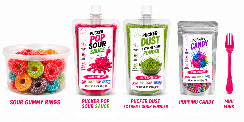 Watermelon Extreme Sour Candy Kit