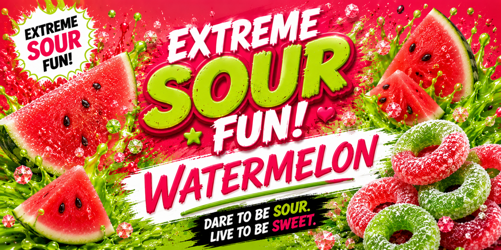 Watermelon Extreme Sour Candy Kit