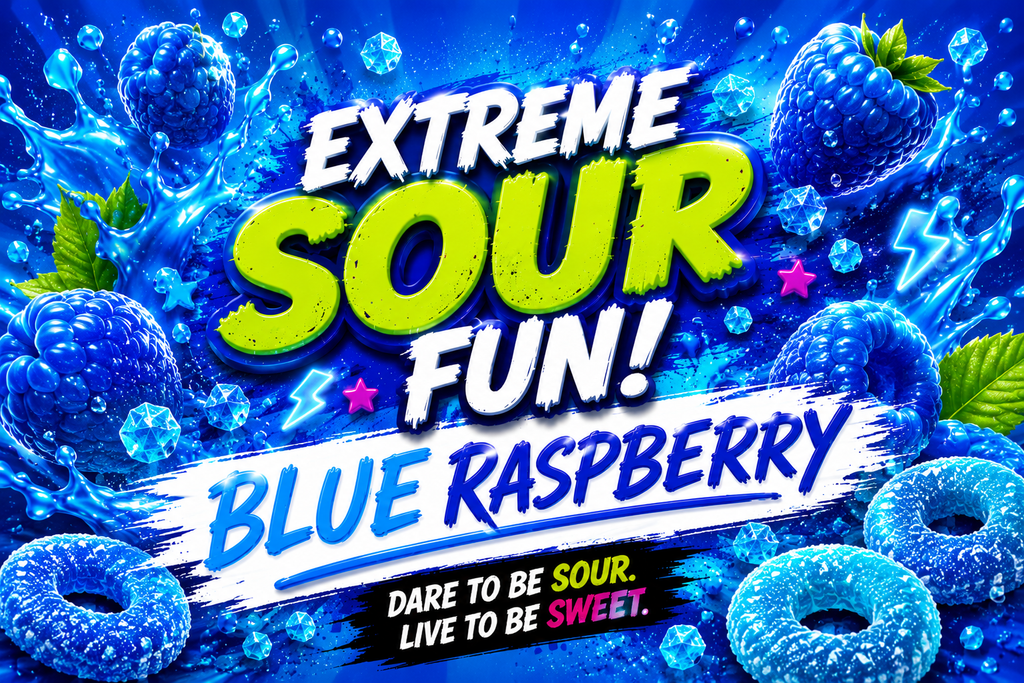 Blue Raspberry Extreme Sour Candy Kit