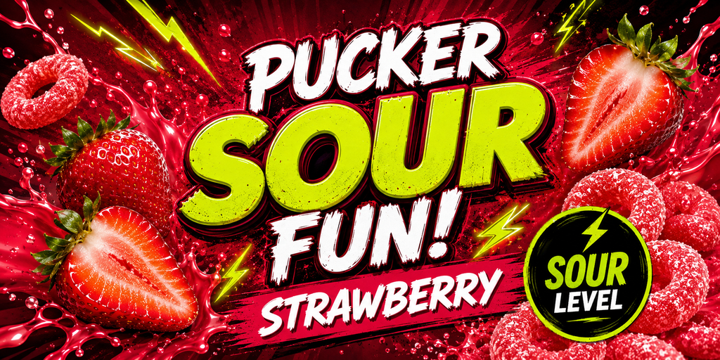 Strawberry Pucker Sour – Berry Sweet with a Serious Sour Kick!